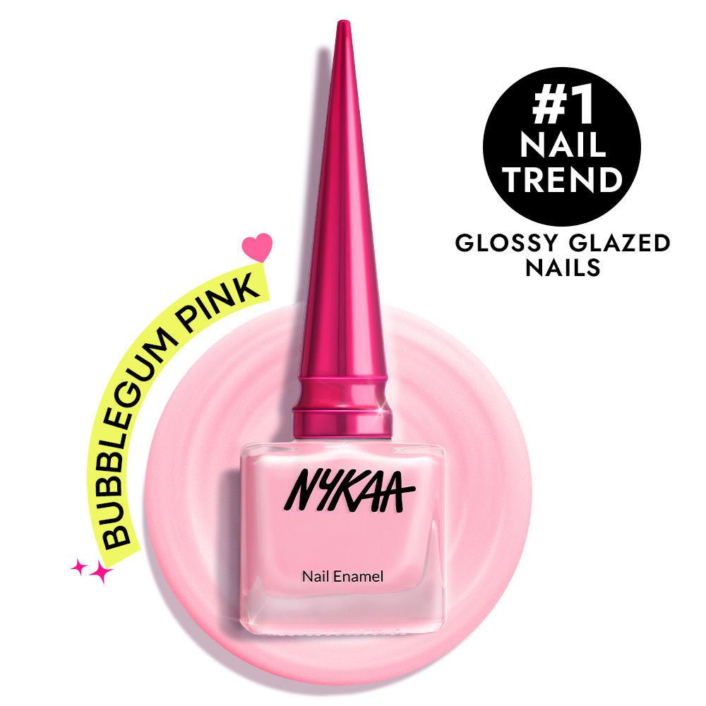 Nykaa Glazed Nail Enamel - Bubblegum Pink Glaze 486