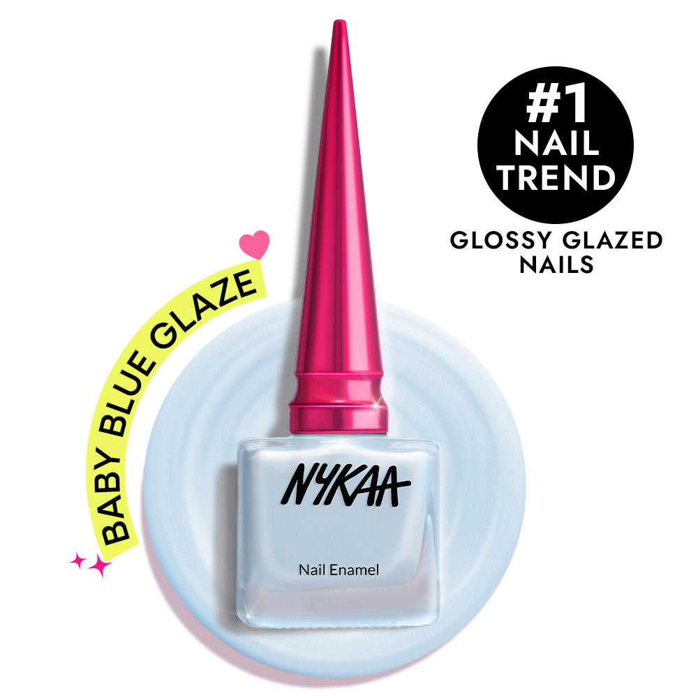 Nykaa Glazed Nail Enamel - Baby Blue Glaze 492