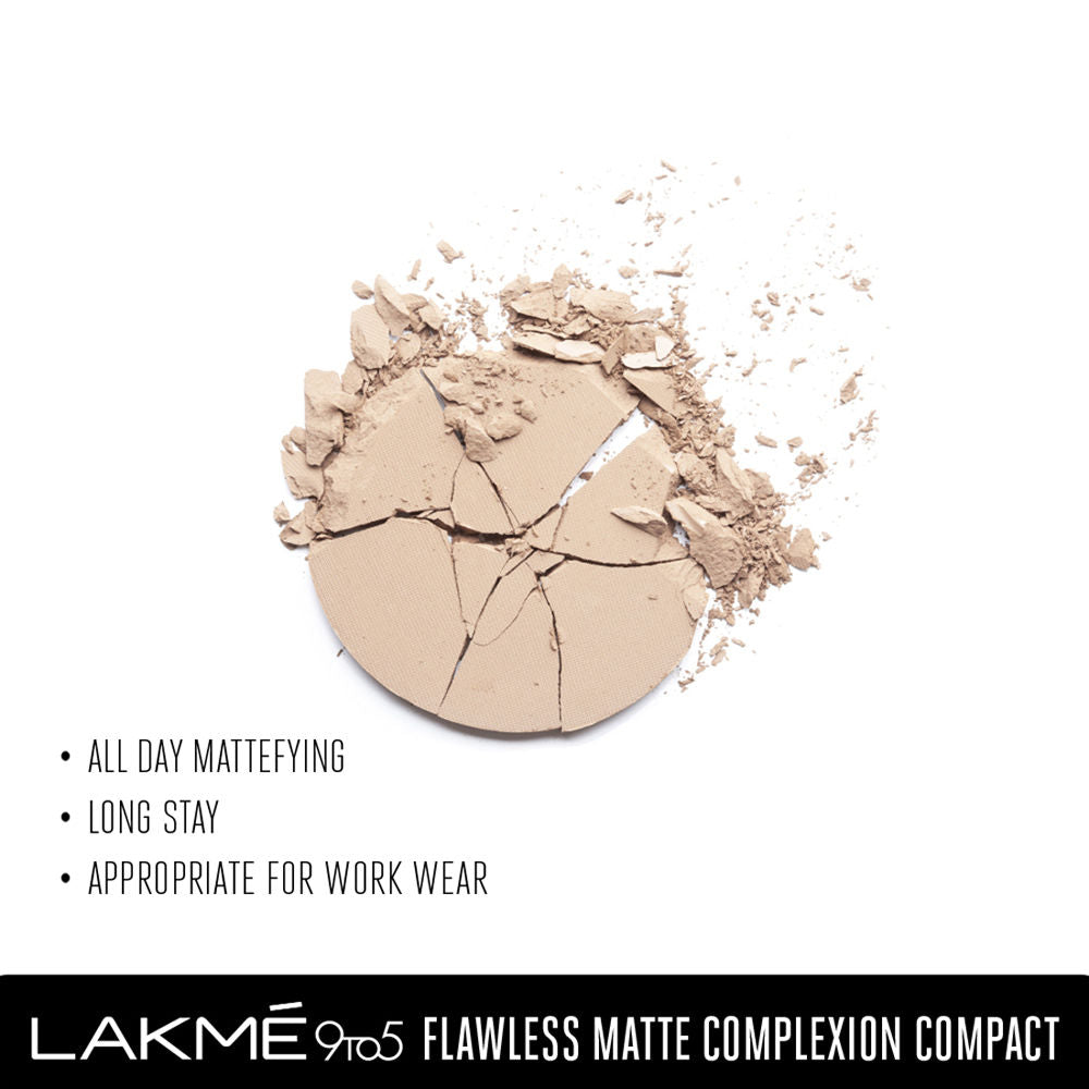 9 To 5 Powerplay Matte Compact, Oil Control Formula, With Vitamin E