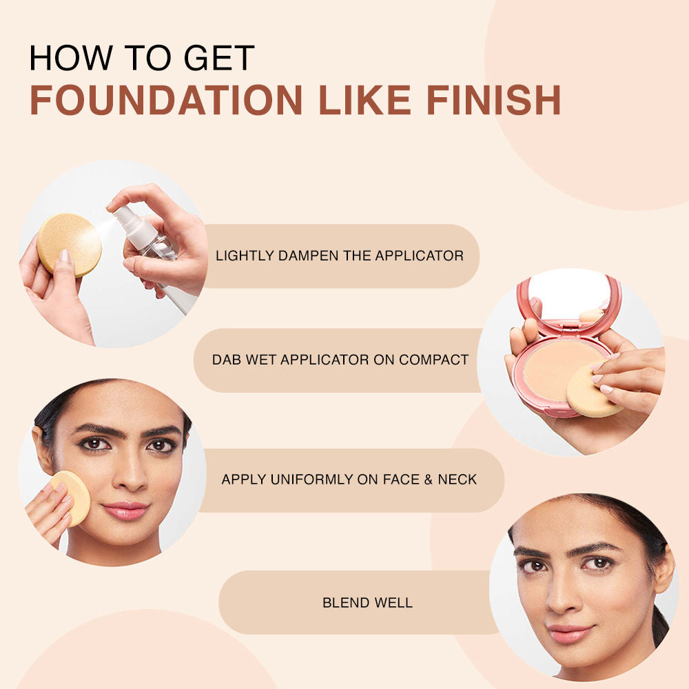 9 To 5 Unreal Dual Cover Pressed Powder, 2 In 1 Compact + Foundation