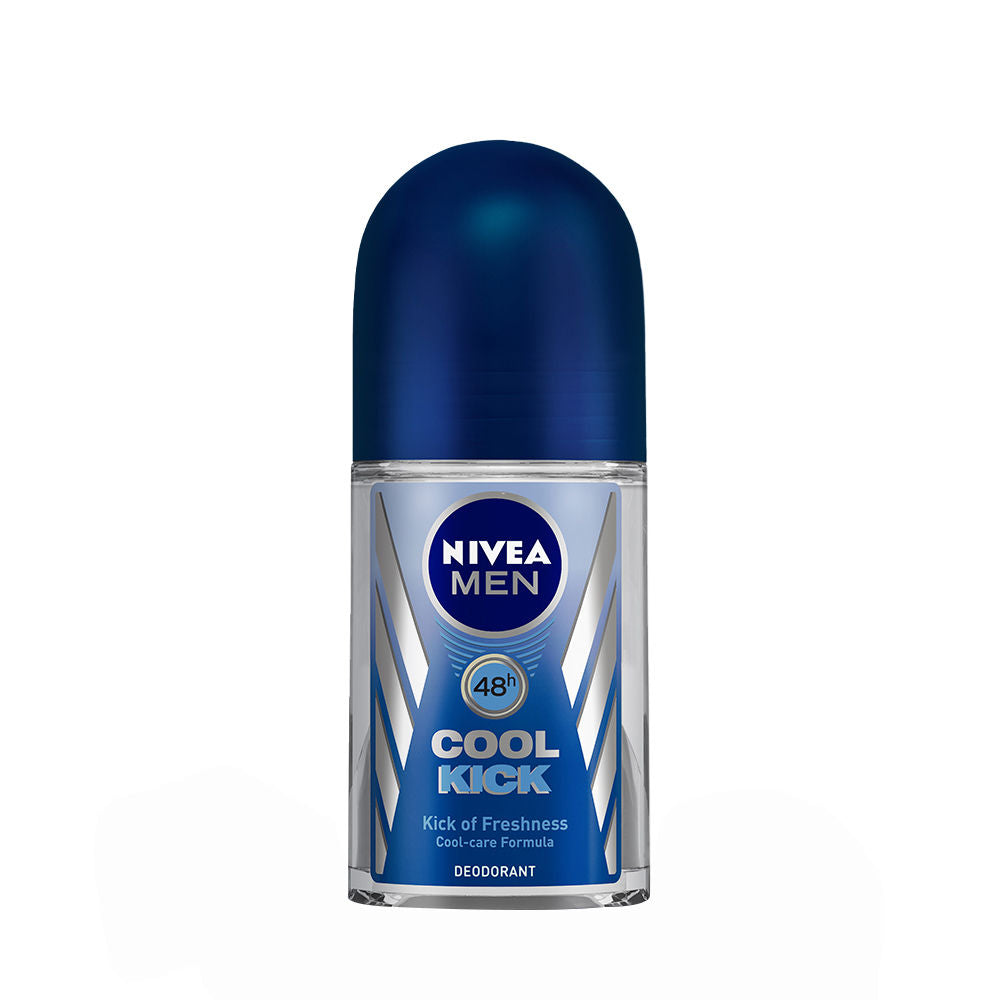 Men Deodorant Roll On, Cool Kick, 48h Long lasting Freshness - 25ml