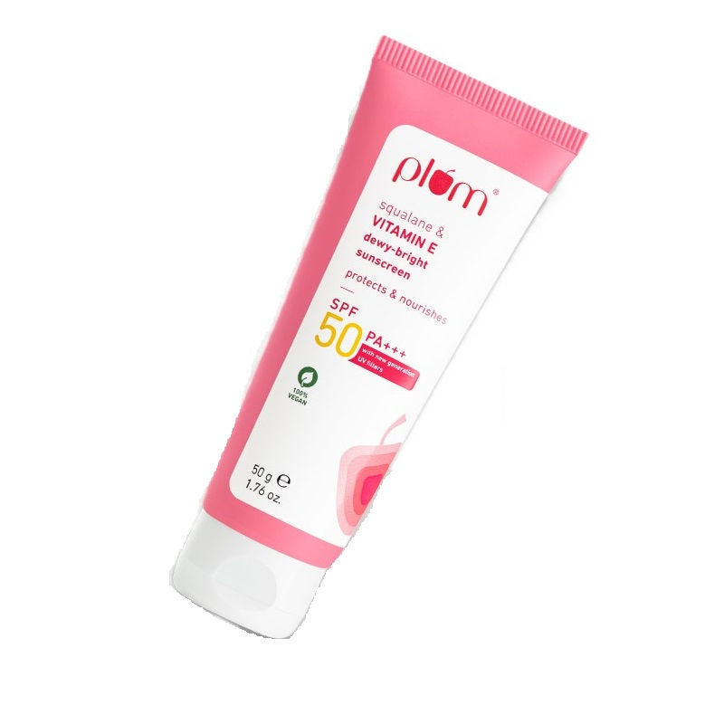 Squalane & Vitamin E Dewy-Bright SPF 50 PA+++ Sunscreen For Normal To Dry Skin Type, New UV Filters