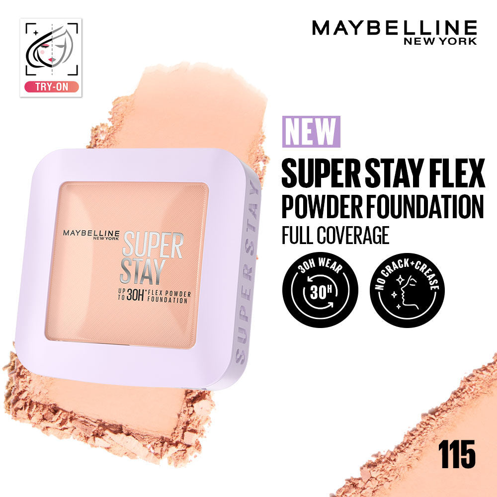 Super Stay Flex Powder Foundation Compact-30H Full Cover-for Oily Skin - 115