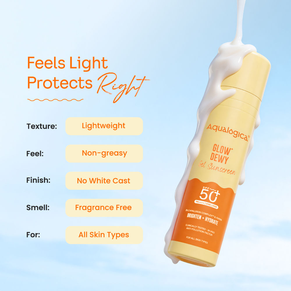 Glow+ Dewy Sunscreen Gel SPF 50+ PA++++
