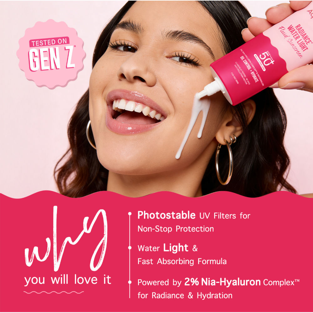 Radiance Fluid Sunscreen SPF50+ PA++++ with Niacinamide & Watermelon For Oily Skin