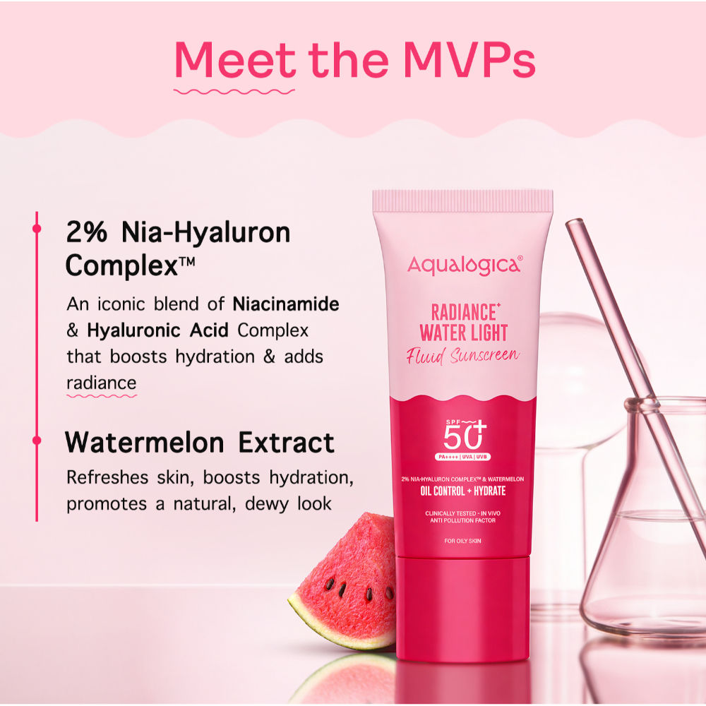 Radiance Fluid Sunscreen SPF50+ PA++++ with Niacinamide & Watermelon For Oily Skin