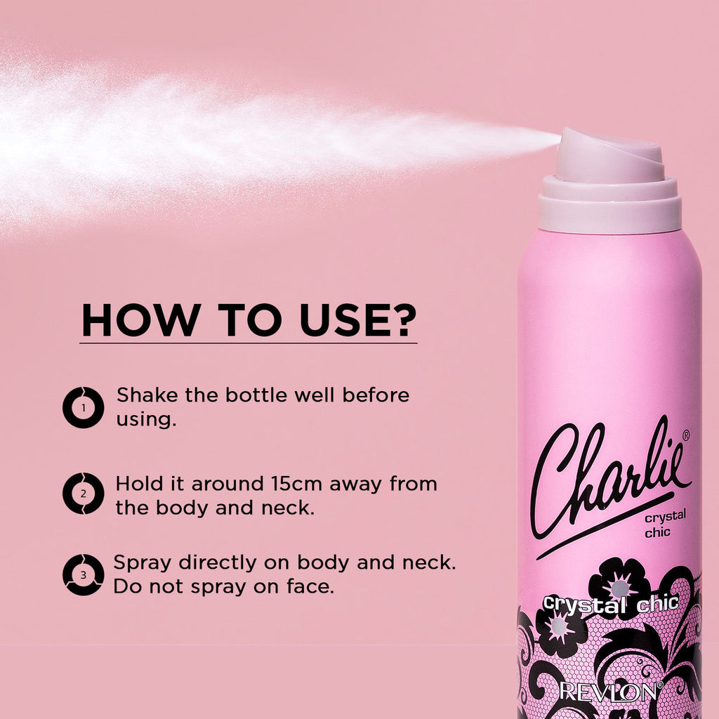 Charlie Crystal Chic Perfumed Body Spray For Her