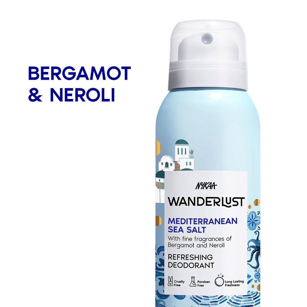 French Lavender Deodorant Spray for Women, Long Lasting Calming Freshness, 48 Hrs - Mediterranean Sea Salt