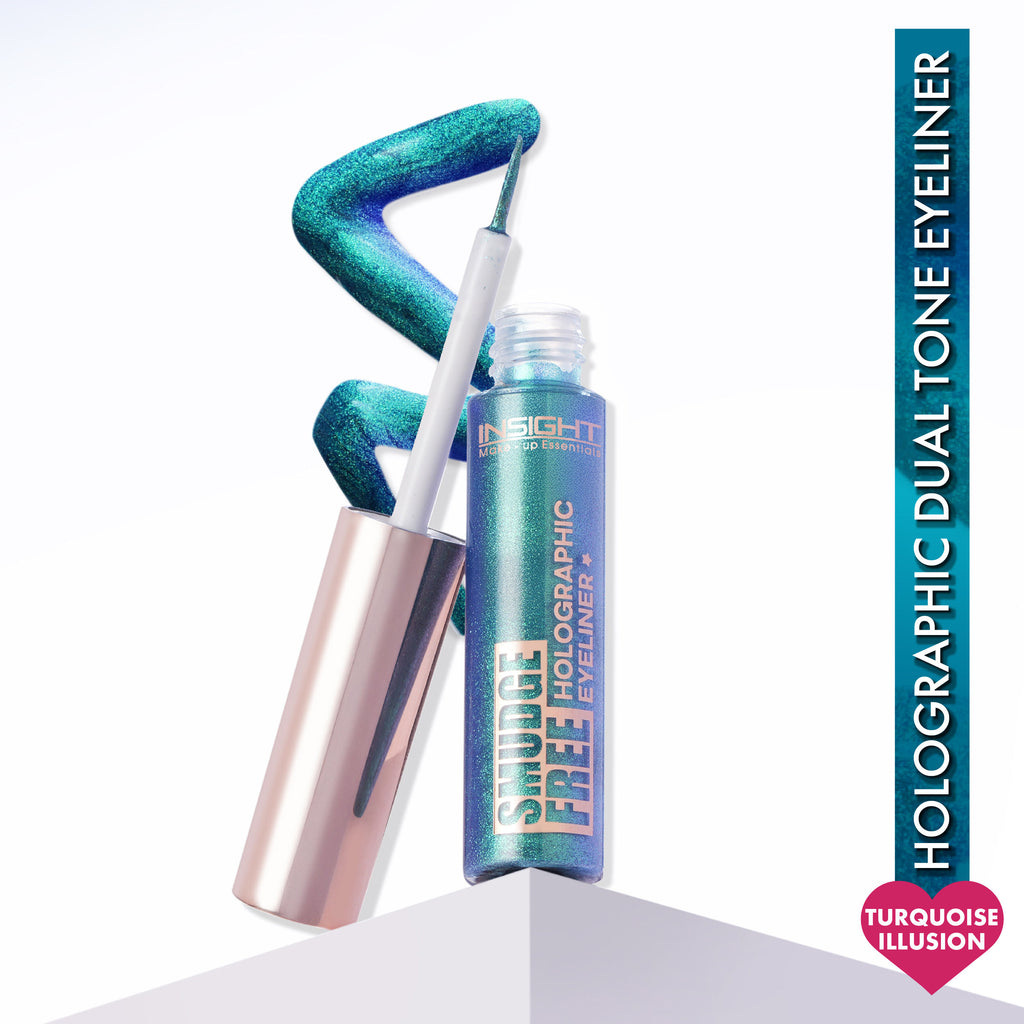 Smudge Free Holographic Eyeliner, Dual Tone Effect - Turquoise Illusion