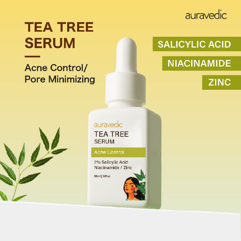 Tea Tree Oil Salicylic acid Face Serum for Acne Prone Skin Pore Minimizing Serum