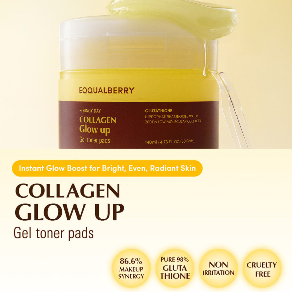 Collagen Glow-Up Gel Pads – Sea Buckthorn, Brightening & Even-Toned Skin