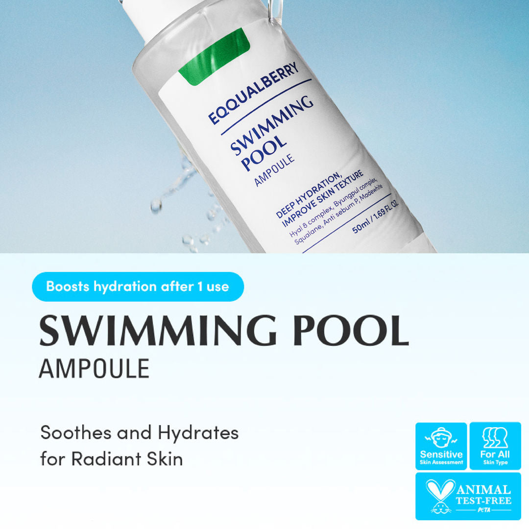 Swimming Pool Hydrating Ampoule – Glass Skin, 5 Berry Complex & Hyaluronic Acid