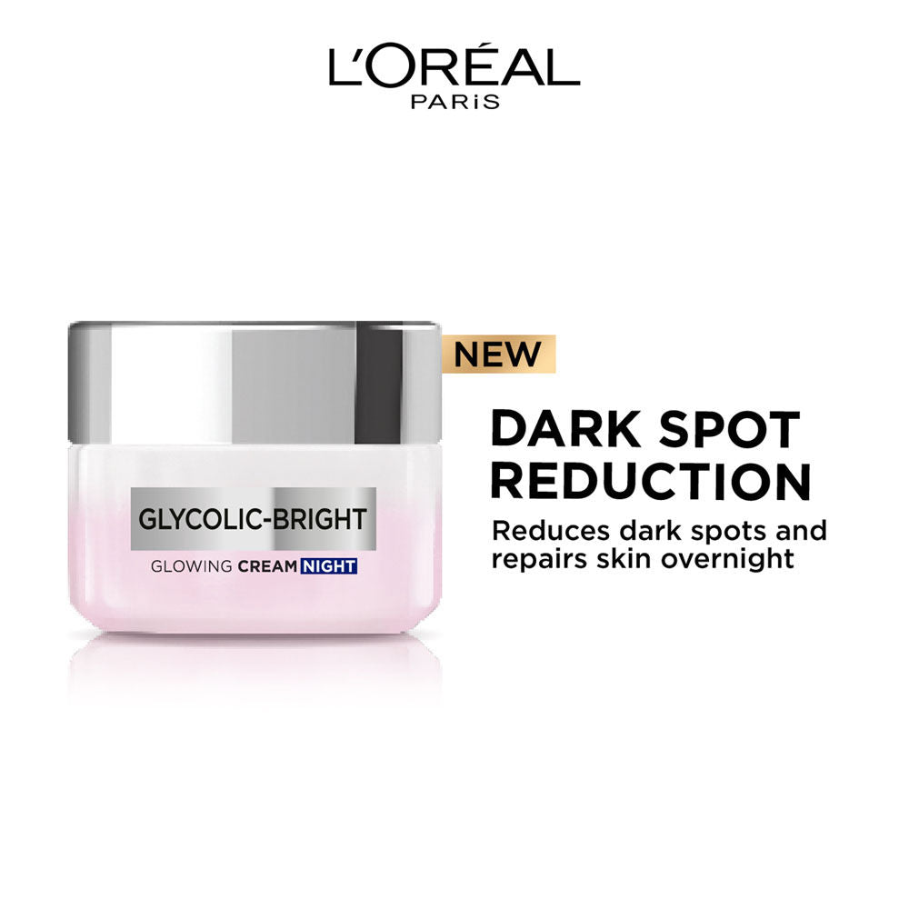 Glycolic Bright Night Cream With Glycolic Acid & Niacinamide Skin Brightening Cream - 50ml