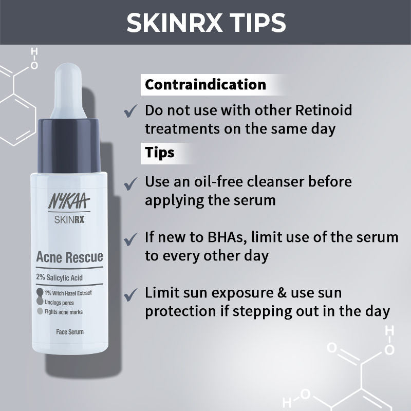 Nykaa SKINRX 2% Salicylic Acid Face Serum For Acne, Blackheads, Whiteheads & Clear Skin