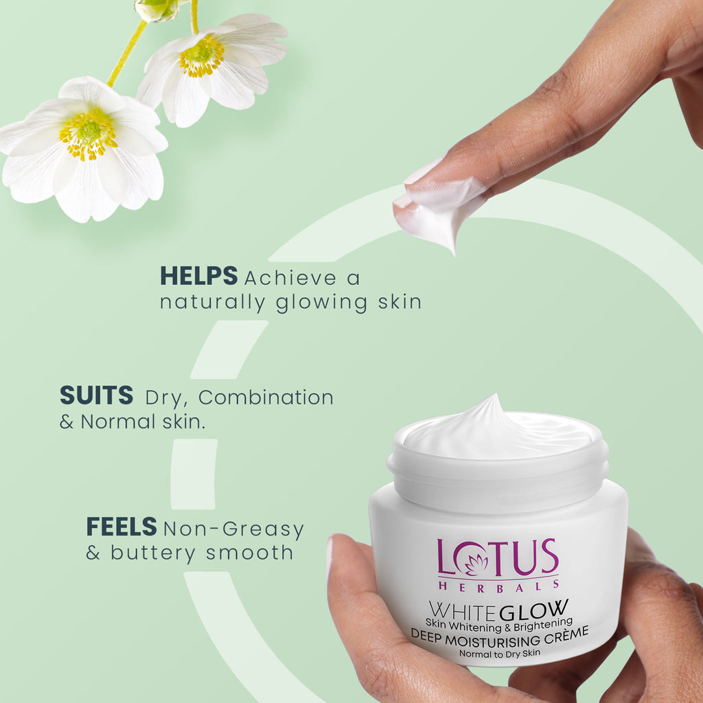 WhiteGlow Deep Moisturising Face Cream SPF 20 PA +++ For Glowing Skin, All Skin Types