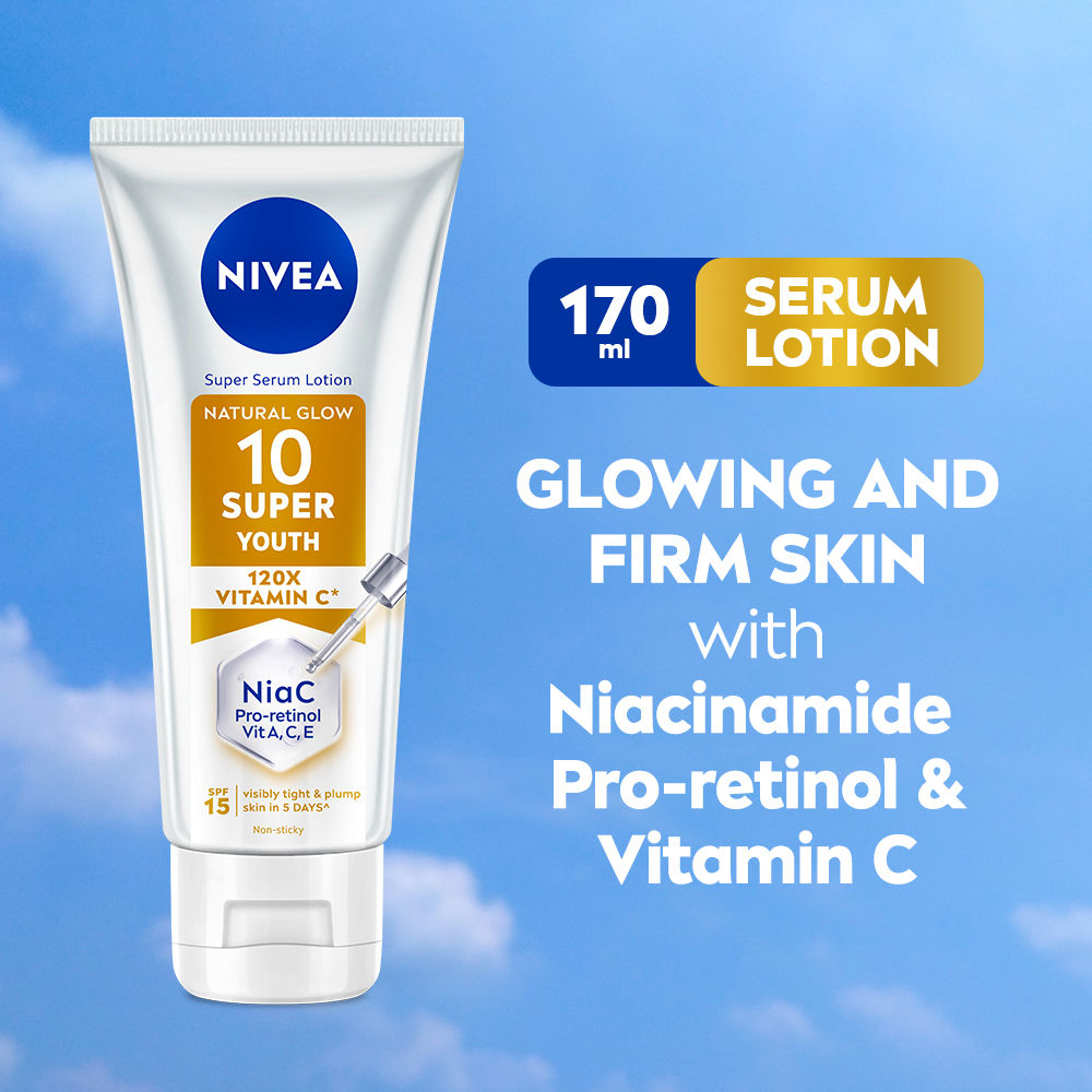 Super 10 Youth Serum Body Lotion With Retinol, Niacinamide, 120X Vitamin C & SPF15
