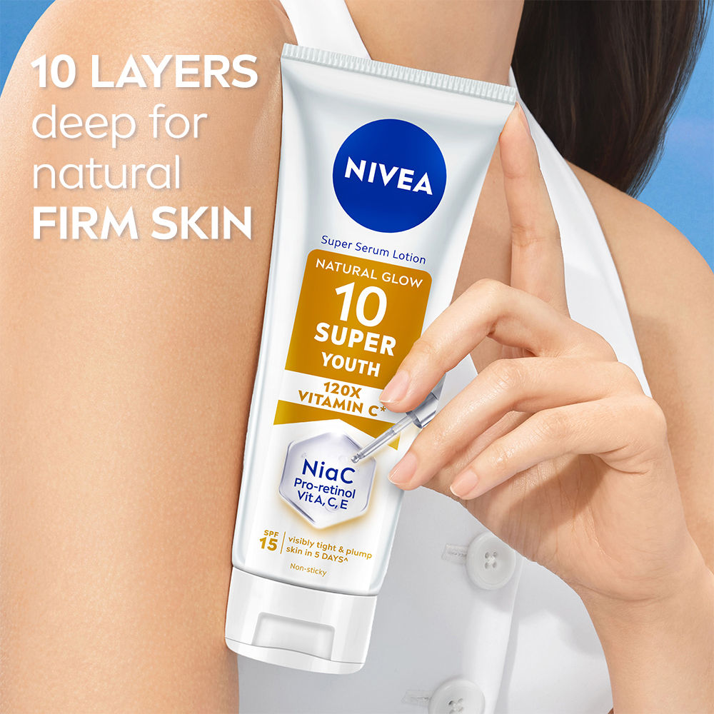 Super 10 Youth Serum Body Lotion With Retinol, Niacinamide, 120X Vitamin C & SPF15