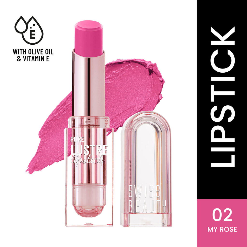 High Shine Finish Smooth Glide Pure Lustre Lipstick - 2 My Rose