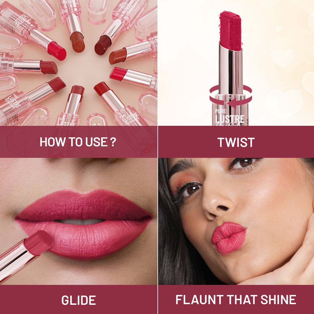 High Shine Finish Smooth Glide Pure Lustre Lipstick