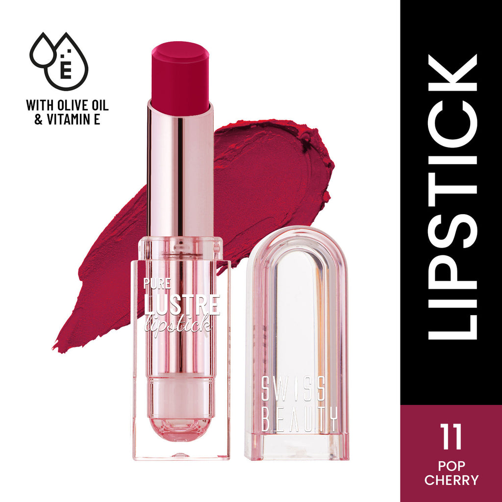 High Shine Finish Smooth Glide Pure Lustre Lipstick - 11 Pop Cherry