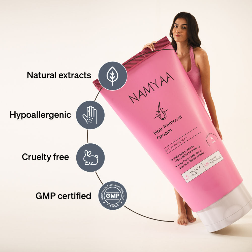 Hair Removal Cream for Intimate Skin with After Wax Vitamin C Serum