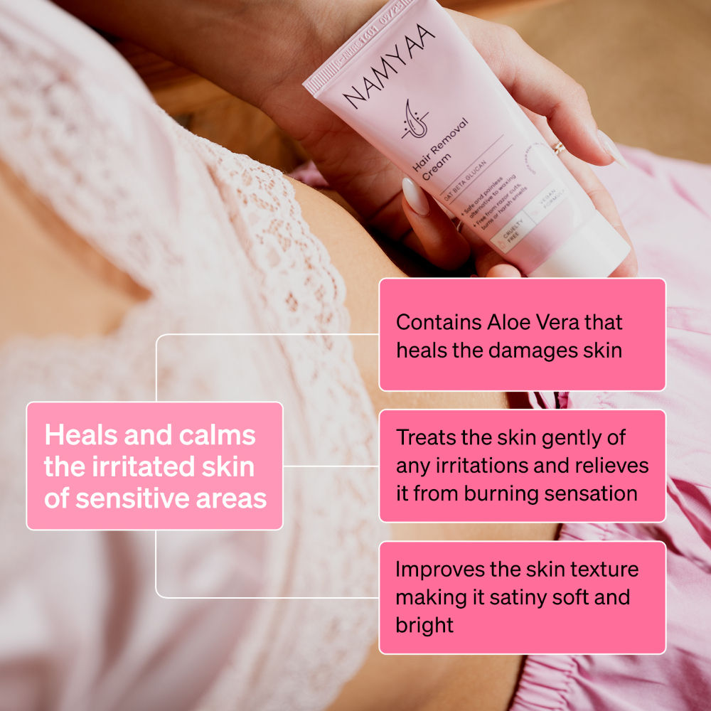 Hair Removal Cream for Intimate Skin with After Wax Vitamin C Serum