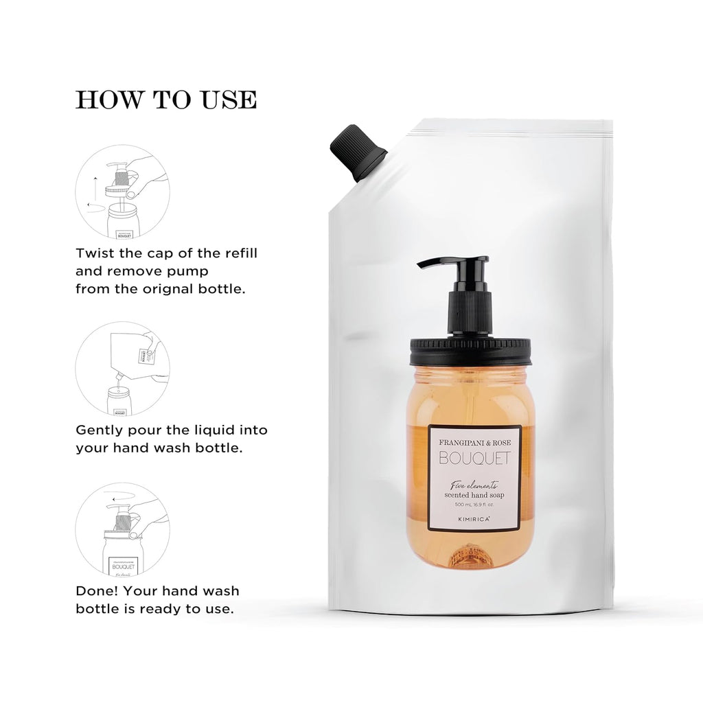 Bouquet Frangipani & Rose Hand Wash Refill Pack