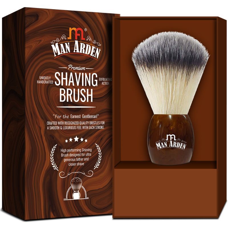 Vintage Finish Premium Shaving Brush With Ultra Soft & Absorbent Bristles Long Handle