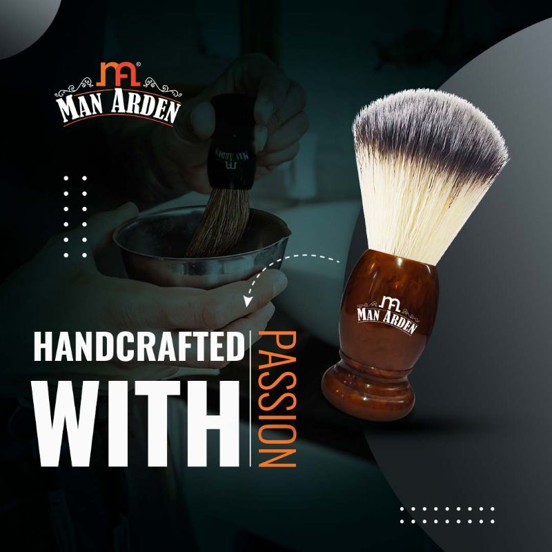 Vintage Finish Premium Shaving Brush With Ultra Soft & Absorbent Bristles Long Handle