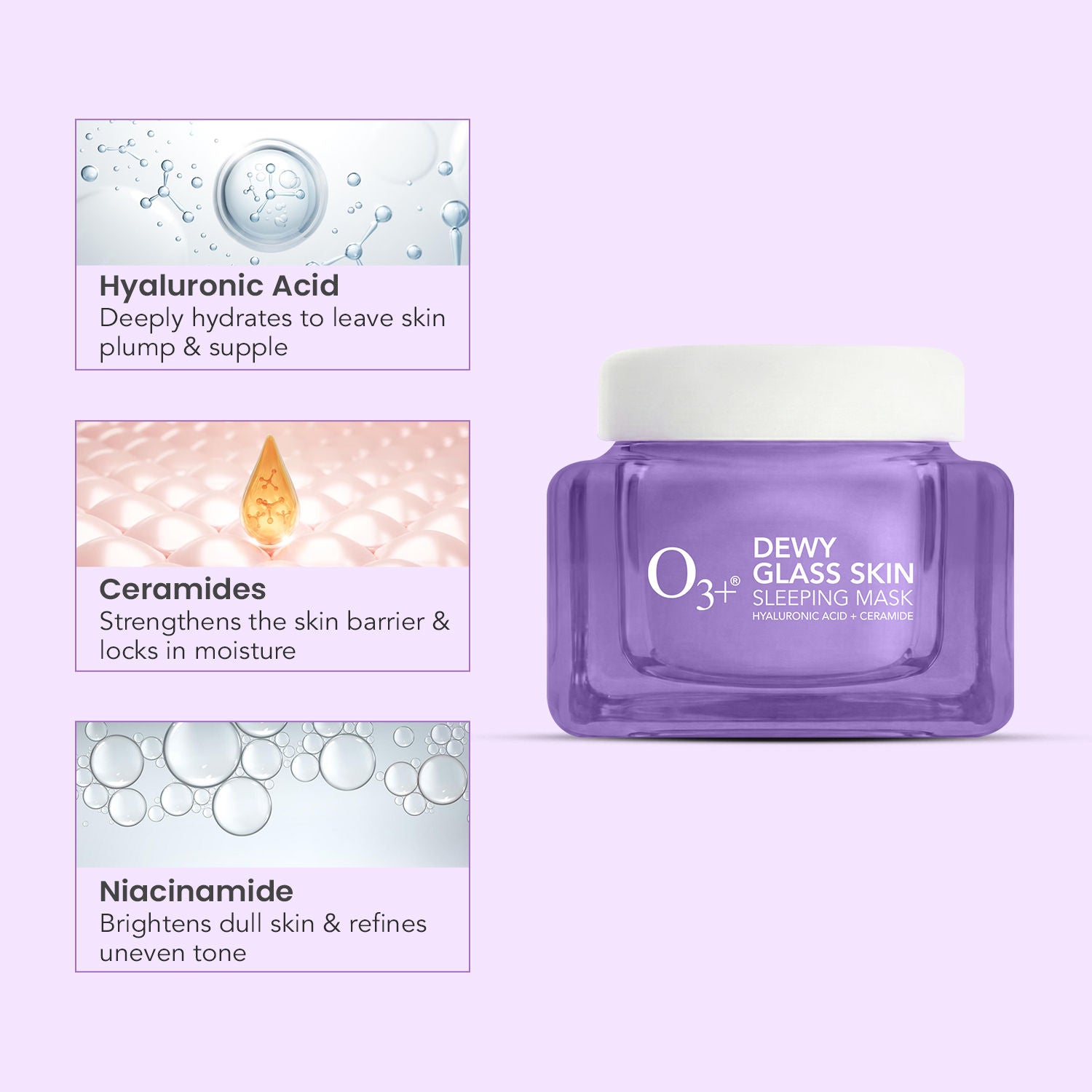 Dewy Glass Skin Sleeping Mask With Hyaluronic Acid And Ceramides