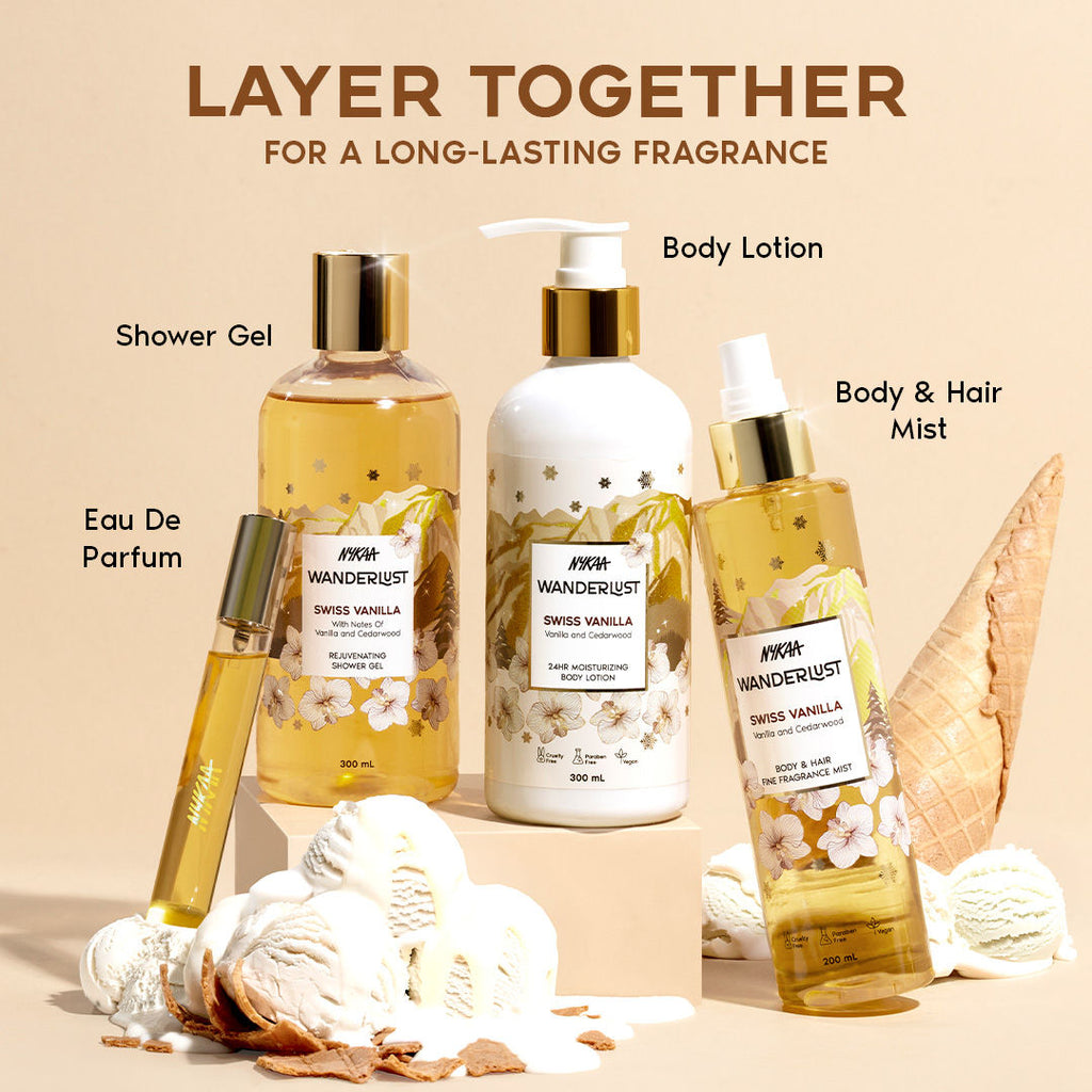 Nykaa Wanderlust Bestseller Perfume Body Lotion (Long Lasting Fragrance) Up to 24 Hrs Moisturisation