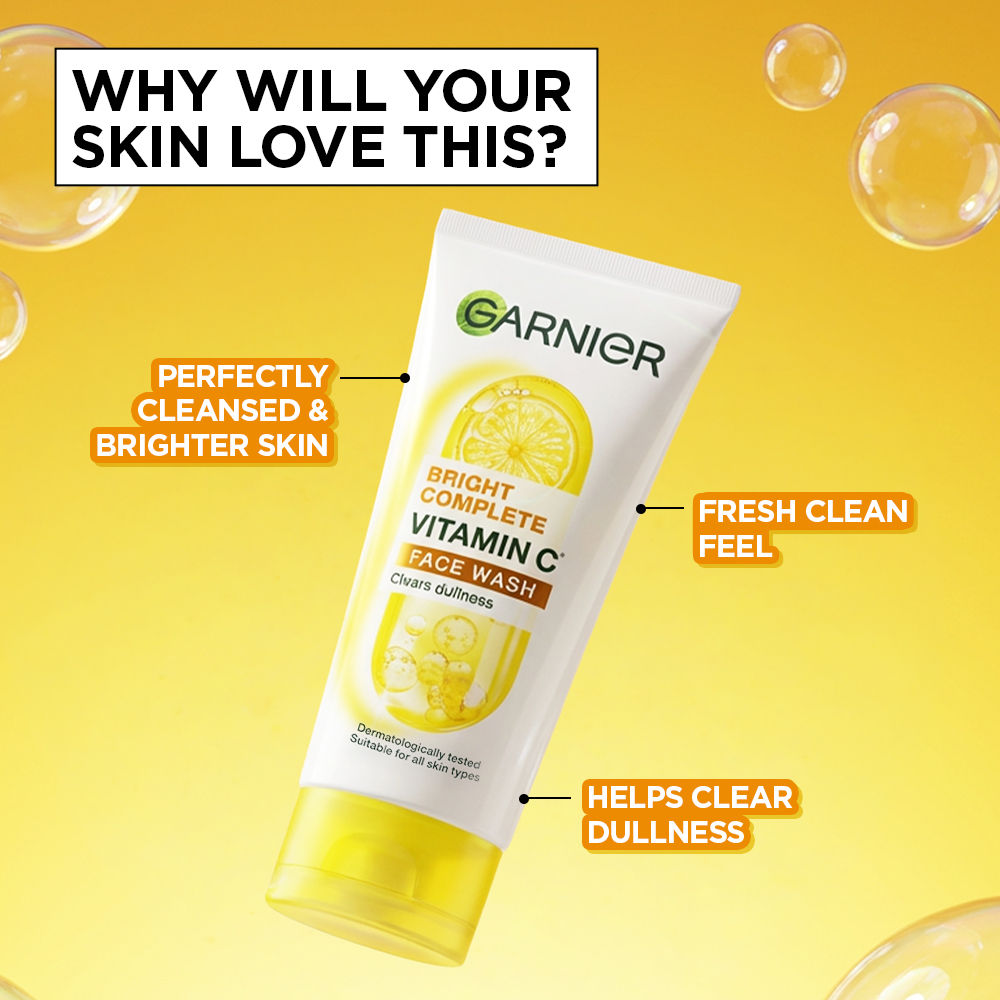 Vitamin C Face Wash for Brighter Skin Cleanses Skin & Removes Impurities