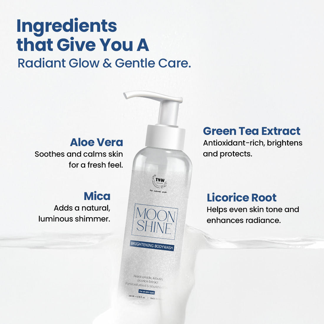 Moon Shine Brightening Body Wash With Green Tea & Aloe