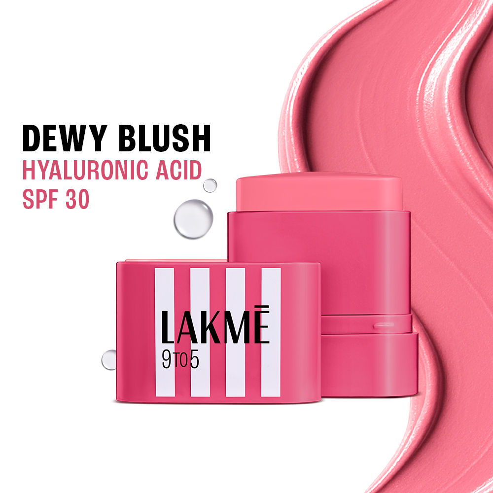 9to5 Hya Beach Edit Blush, SPF 30, Creamy Texture, Dewy Finish - Sunset Rose