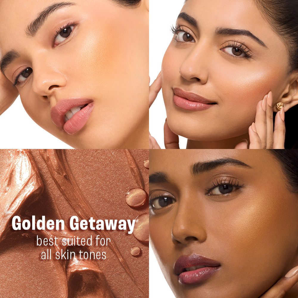 9to5 Hya Beach Edit Blush, SPF 30, Creamy Texture, Dewy Finish - Golden Getaway