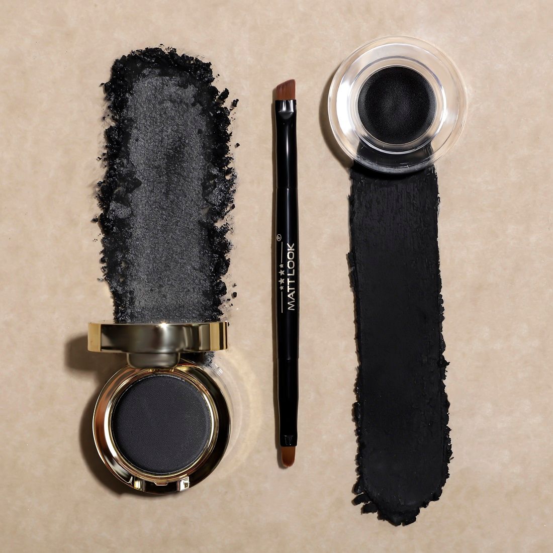 Fashion Eye Makeup 24Hr Stay Gel Kajal & Cake Eyeliner - Black