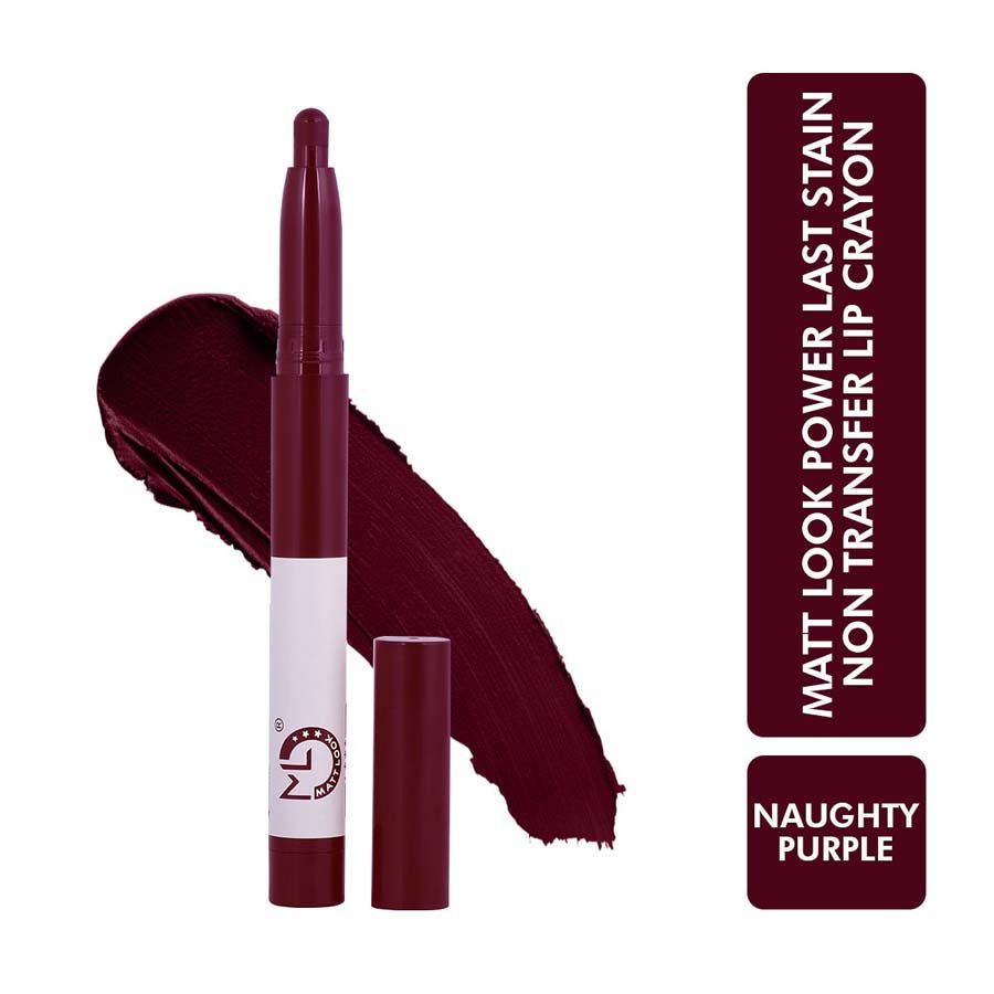 Power Last Lip Stain Crayon Lipstick - Naughty Purple