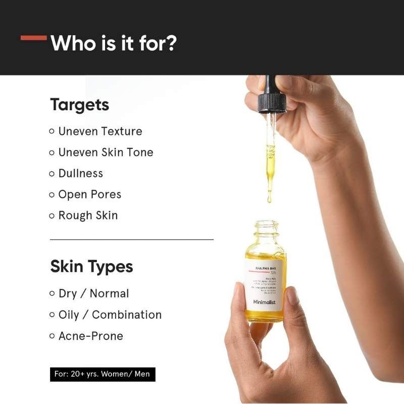 25% AHA + 5% PHA + 2% BHA Exfoliating Peel Solution For Instant Glow & Soft Skin