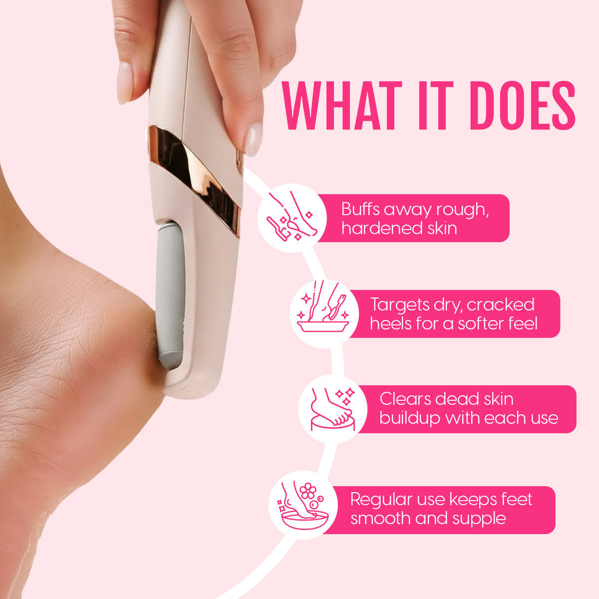 Callus Remover Electric Foot Filer Exfoliator Rechargeable Soft Feet Scrubber Pedicure Tool