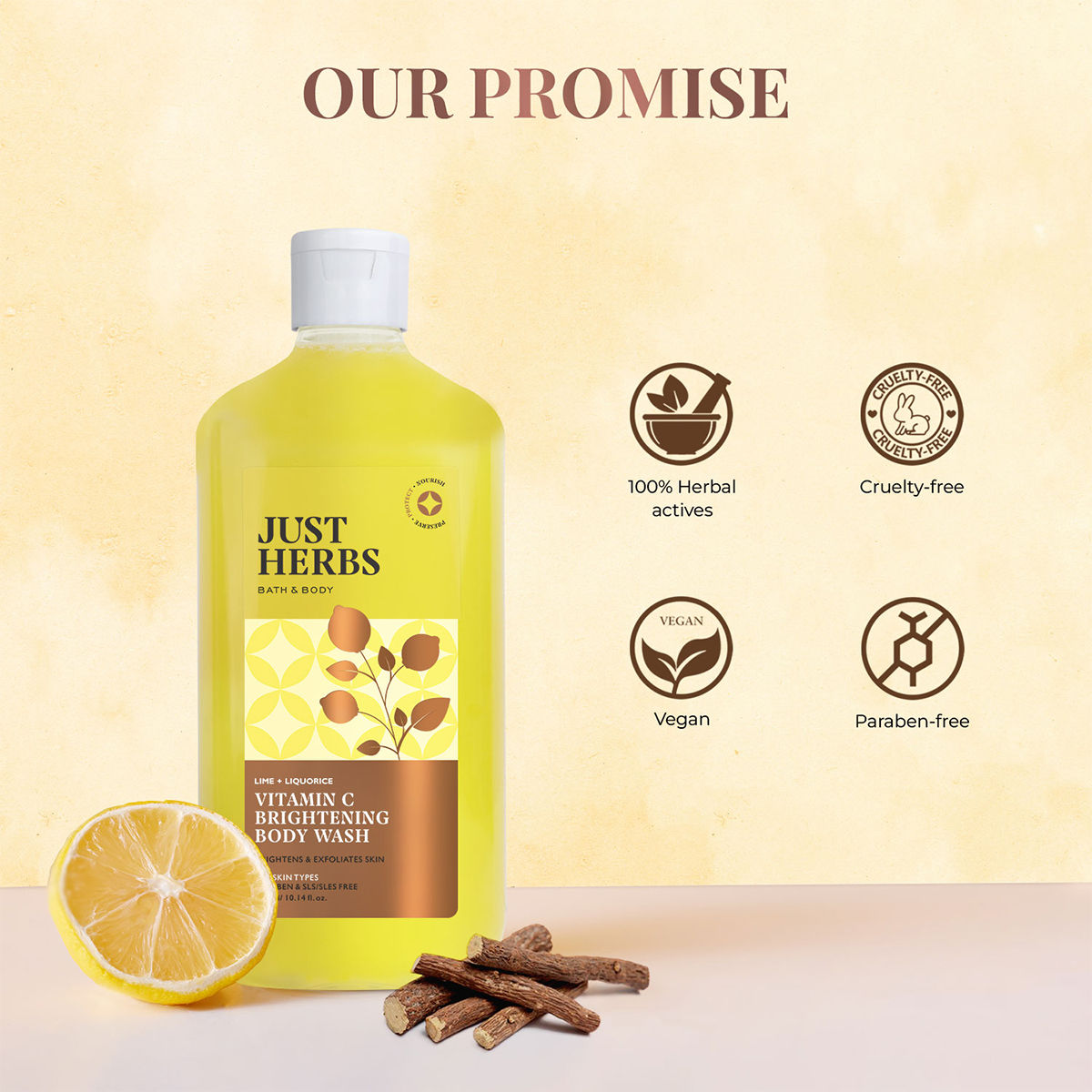 Lime And Liquorice Vitamin C Skin Brightening Body Wash