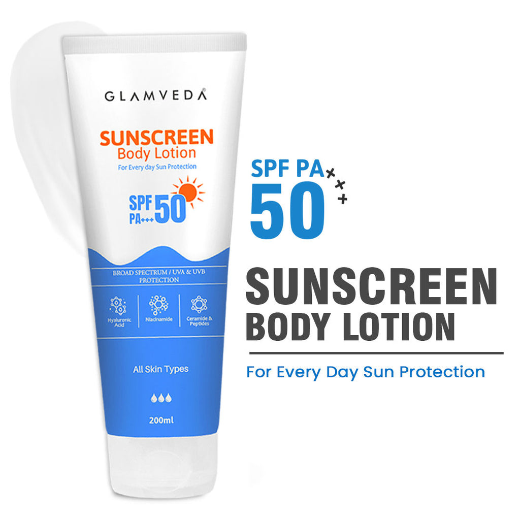Sunscreen SPF 50 PA+++ Body Lotion With Hyaluronic Acid & Niacinamide
