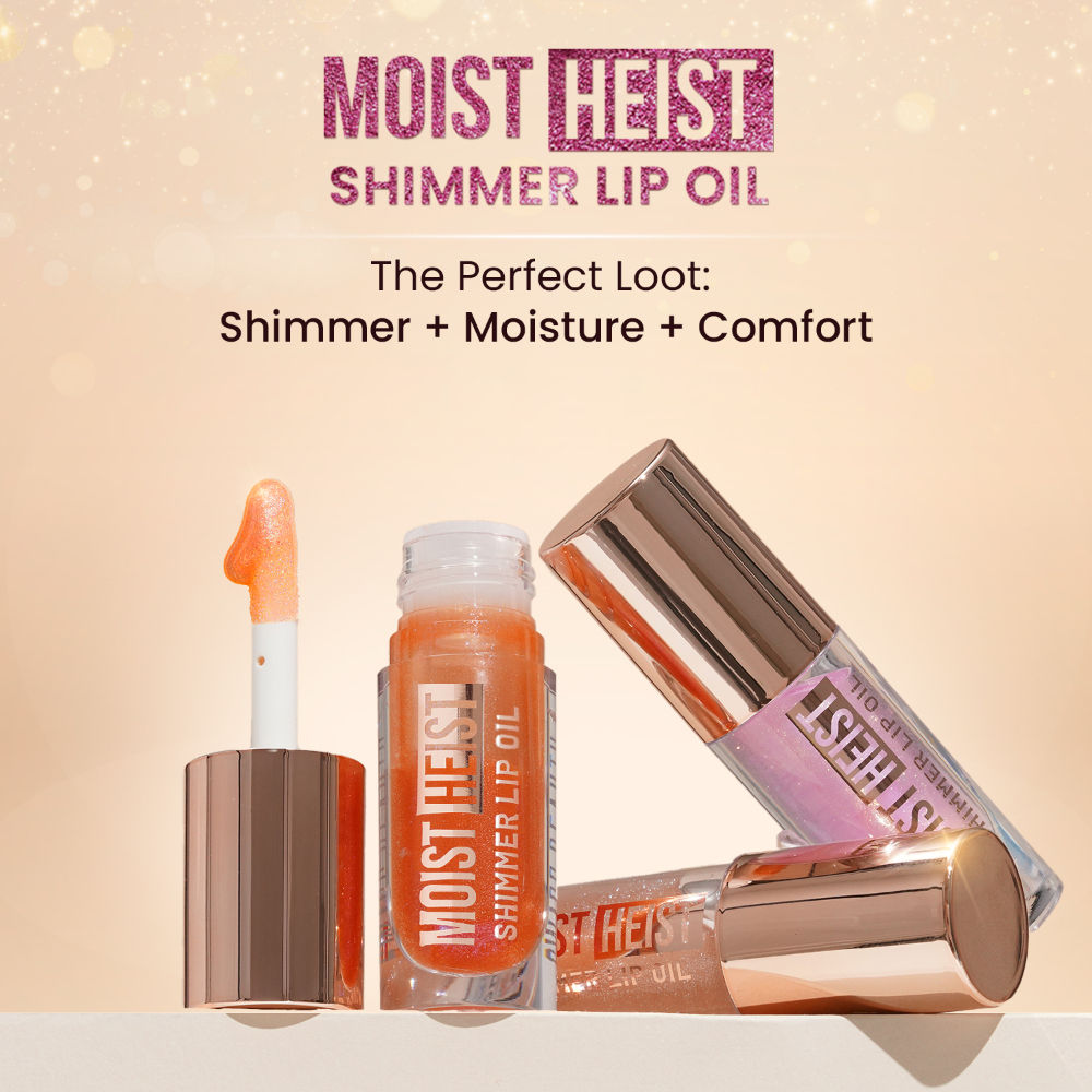 Moist Heist Shimmer Lip Oil Luminous Shine , Hydrating & Lightweight
