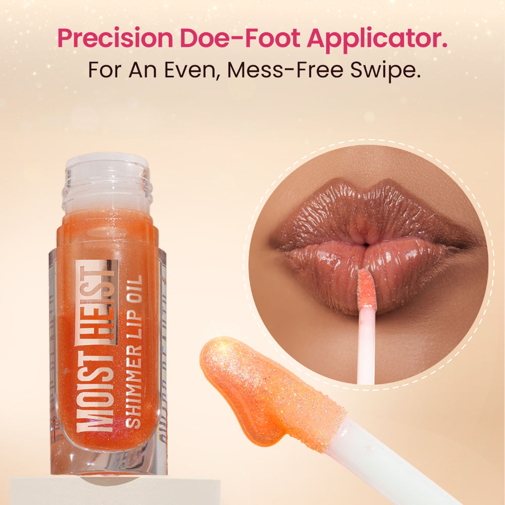Moist Heist Shimmer Lip Oil Luminous Shine , Hydrating & Lightweight