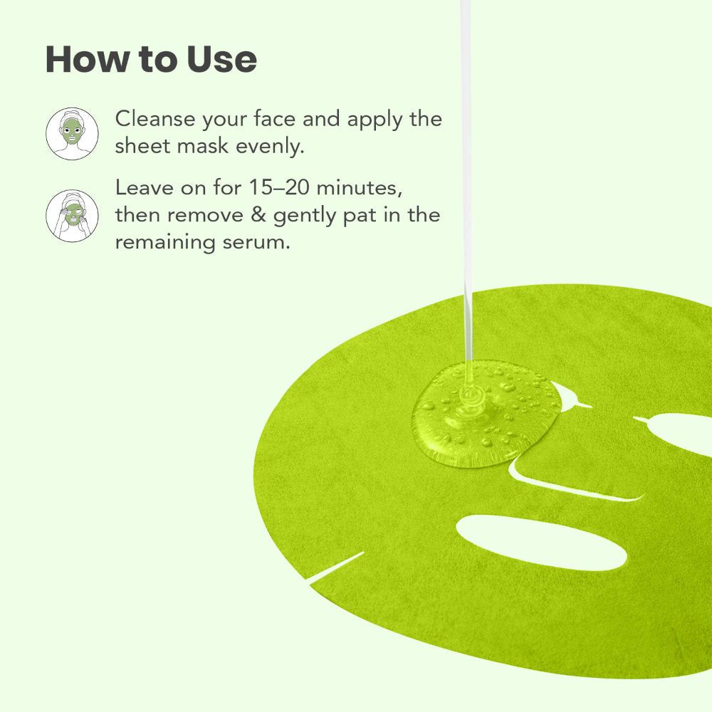 Ci-Calm Glow Sensitive Skin Sheet Mask with Ceramide for Barrier Repair & Anti Redness