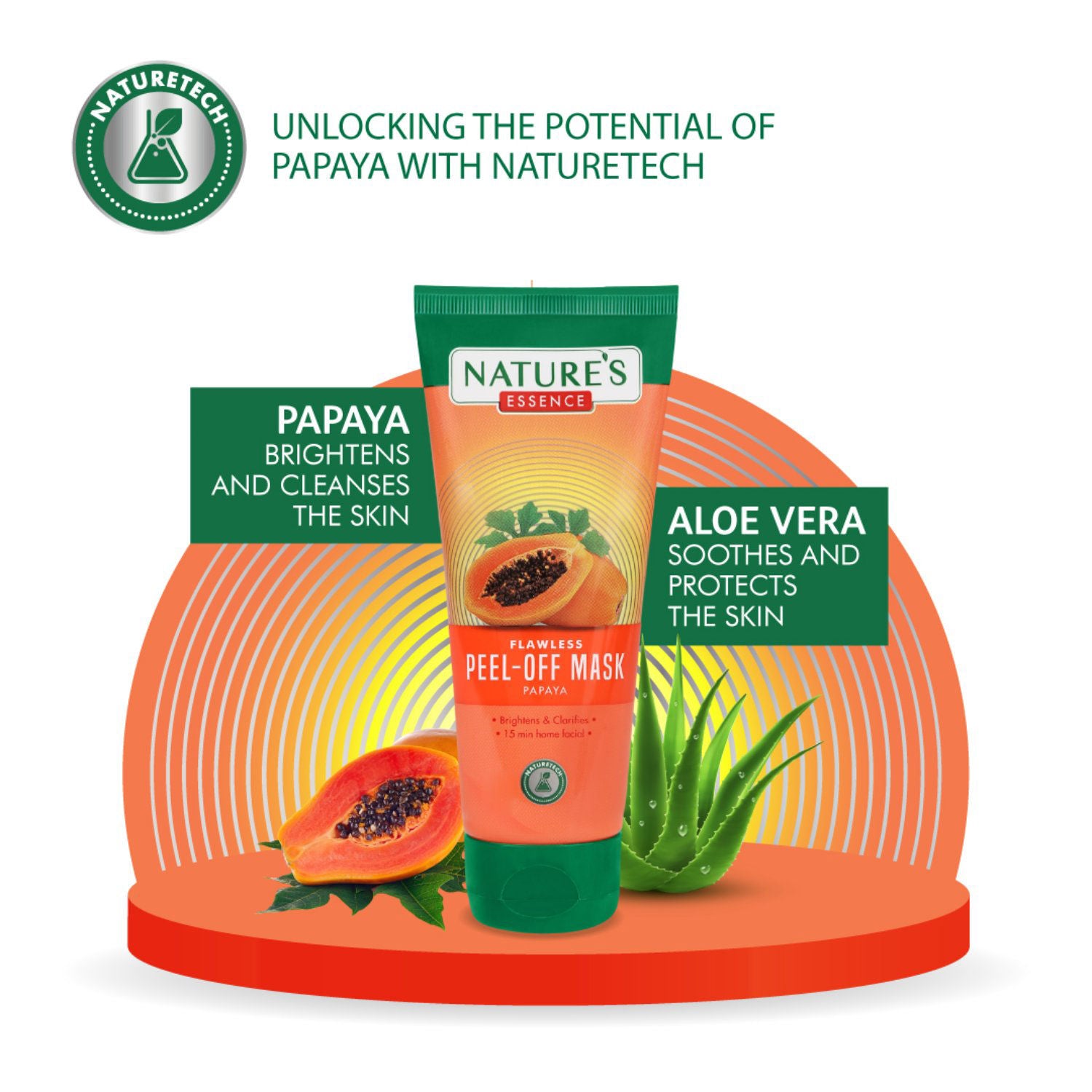 Flawless Peel-Off Mask For Glowing Skin Papaya Face Mask