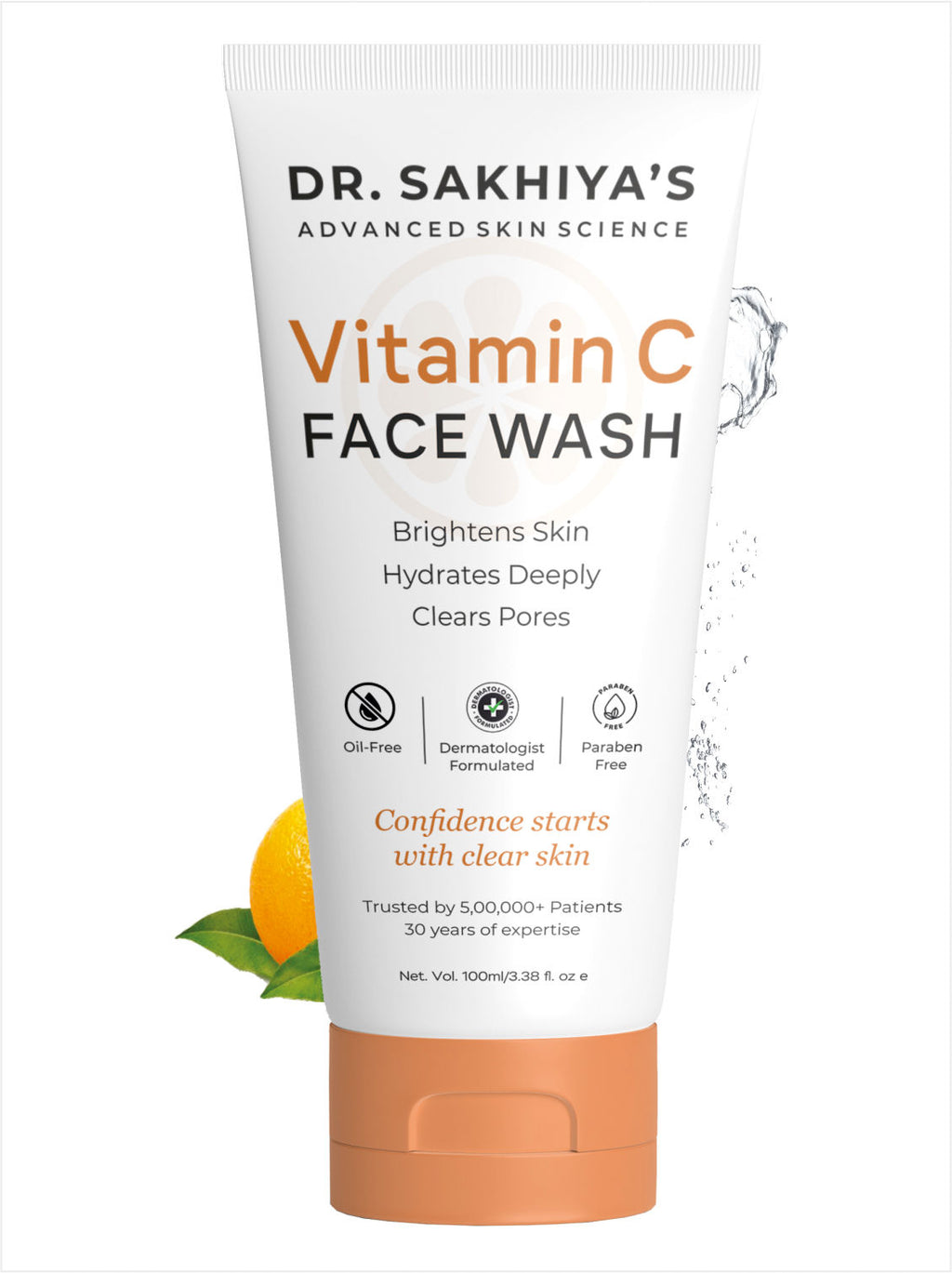 Vitamin C Face Wash Brightening & Antioxidant Cleanser for Glowing Skin