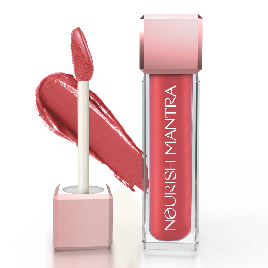 Liquid Lipstick Creamy Matte with SPF/ Water Proof, Smudge Proof Shade Masoom Pink - Masoom Pink