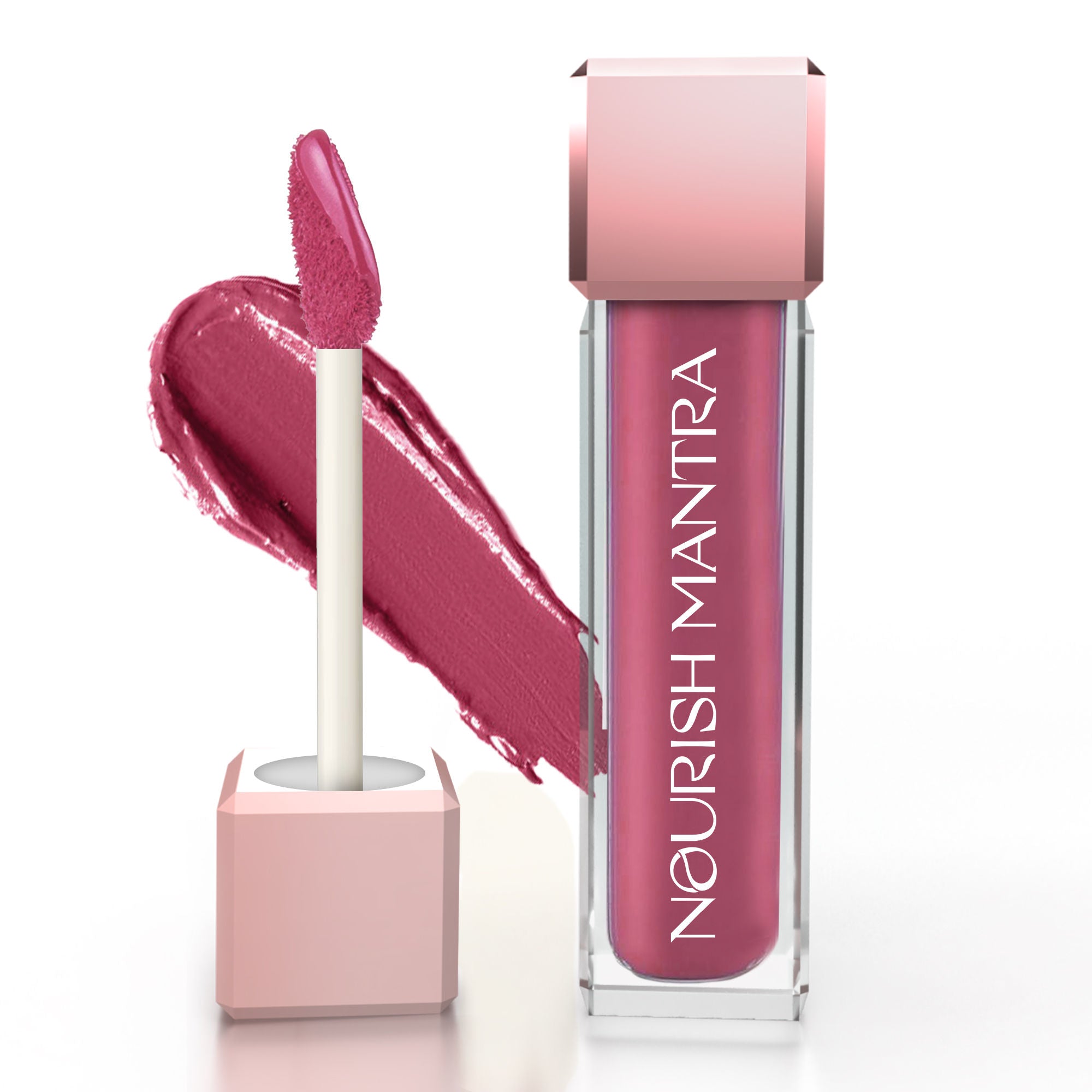 Liquid Lipstick Creamy Matte with SPF/ Water Proof, Smudge Proof Shade Masoom Pink - Berry Dhamaka