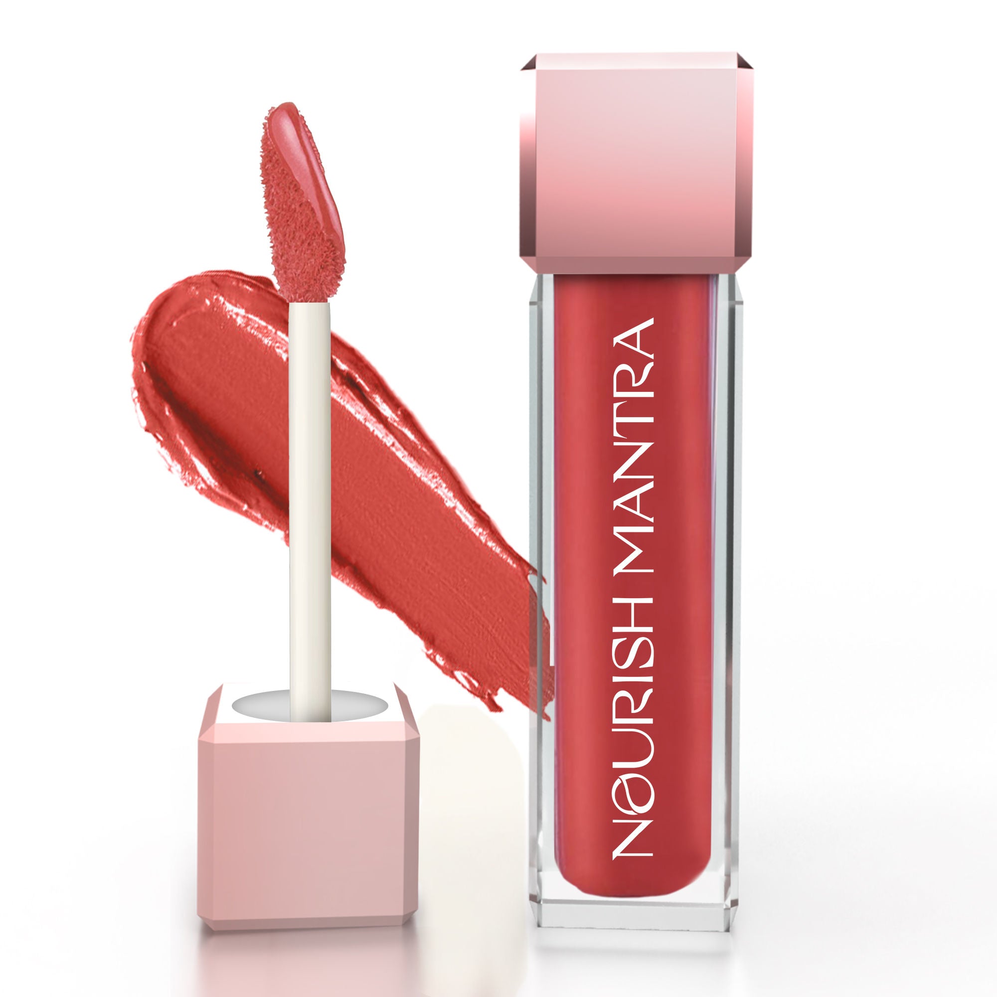 Liquid Lipstick Creamy Matte with SPF/ Water Proof, Smudge Proof Shade Masoom Pink - Khilkhilata Coral