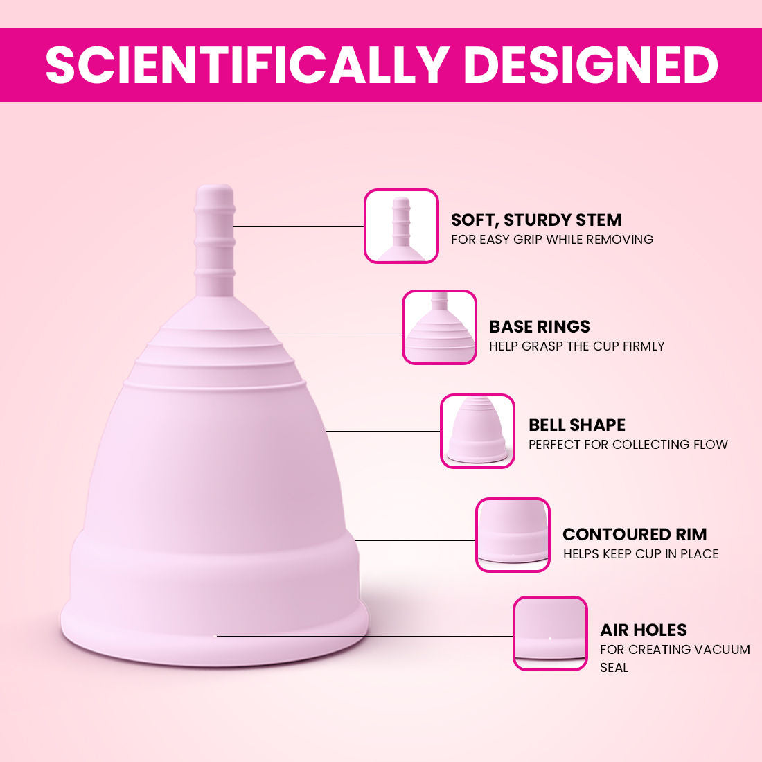 Menstrual Cup 30ml for Women - 12 hours Leak-Proof Protection